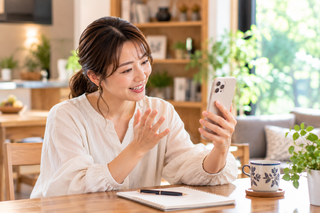 LINEで相談する妻