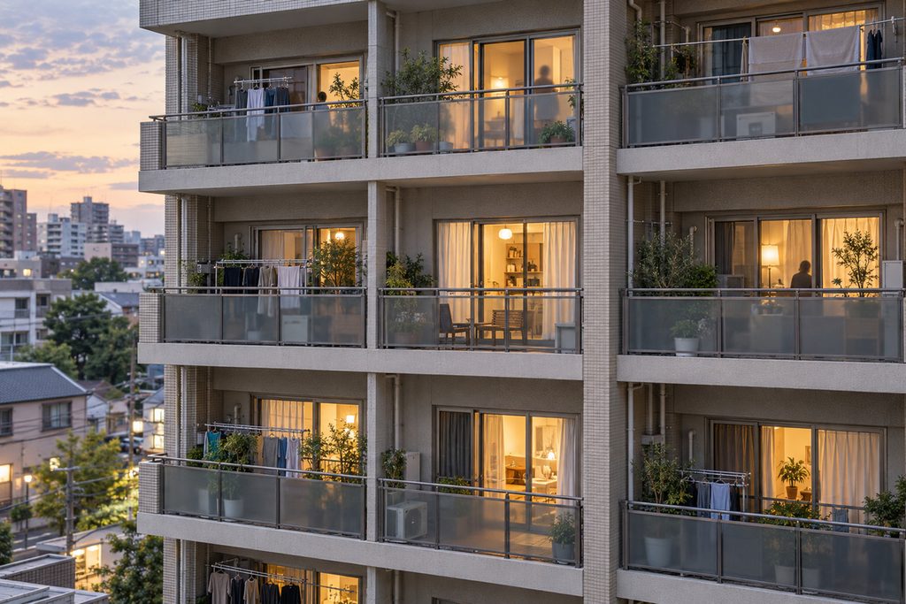 上下左右に人が住んでいるマンション環境